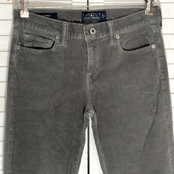 Lucky Brand Pants Size 8 Corduroy Gray Sofia Skinny Stretch 8/29 - Picture 3 of 11